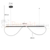 Lampa wisząca LED Meleca M 1xLED LP-2345 1P M czarna CCT wymiary perfektmarket.webp