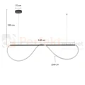 Lampa wisząca LED Meleca M 1xLED LP-2345 1P M czarna CCT wymiary perfektmarket.webp