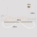 Lampa wisząca LED do salonu złota Meleca M 1xLED  LP-2345 1P M  CCT wymiary perfektmarket olsztyn.webp