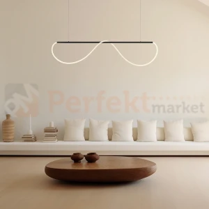 Lampa wisząca LED Meleca M 1xLED LP-2345/1P S  BK 100cm czarna
