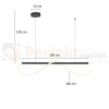 Lampa wisząca LED do salonu czarna 100 cm Meleca M 1xLED LP-2345 1P S  BK  CCT wymiary perfektmarket olsztyn.webp
