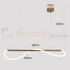 Lampa wisząca LED do salonu złota 100 cm Meleca S LP-2345 1P S  4000K wymiary perfektmarket olsztyn.webp