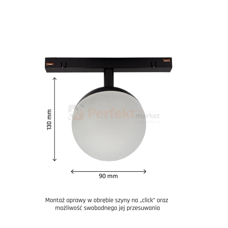 System magnetyczny SHIFT oprawa kula GLOBE BASIC 48V 4 perfektmarket olsztyn.webp