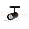 System magnetyczny SHIFT reflektor SPOT l BASIC 20W 48V wymiary perfektmarket.webp