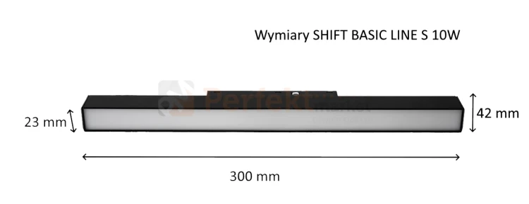 System magnetyczny SHIFT oprawa liniowa LED SHIFT LINE BASIC S 10W wymiary sh 48V perfektmarket.webp