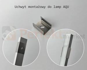 Uchwyt montażowy do oprawy LED AQU srebrny