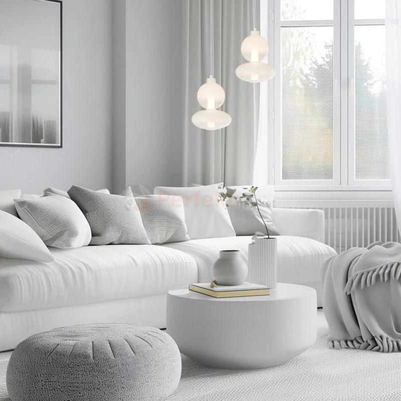 Lampa wisząca DAPHNE WHITE 12W kule szklane mleczne Milagro ML0862 perfektmarket 3.webp