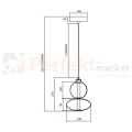 Lampa wisząca DAPHNE WHITE 12W kule szklane mleczne Milagro ML0862 perfektmarket 3.webp