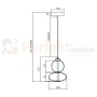 Lampa wisząca DAPHNE WHITE 12W kule szklane mleczne Milagro ML0862 perfektmarket 3.webp