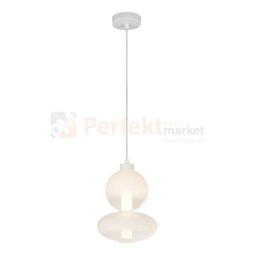 Lampa wisząca DAPHNE WHITE 12W kule szklane mleczne Milagro ML0862.webp