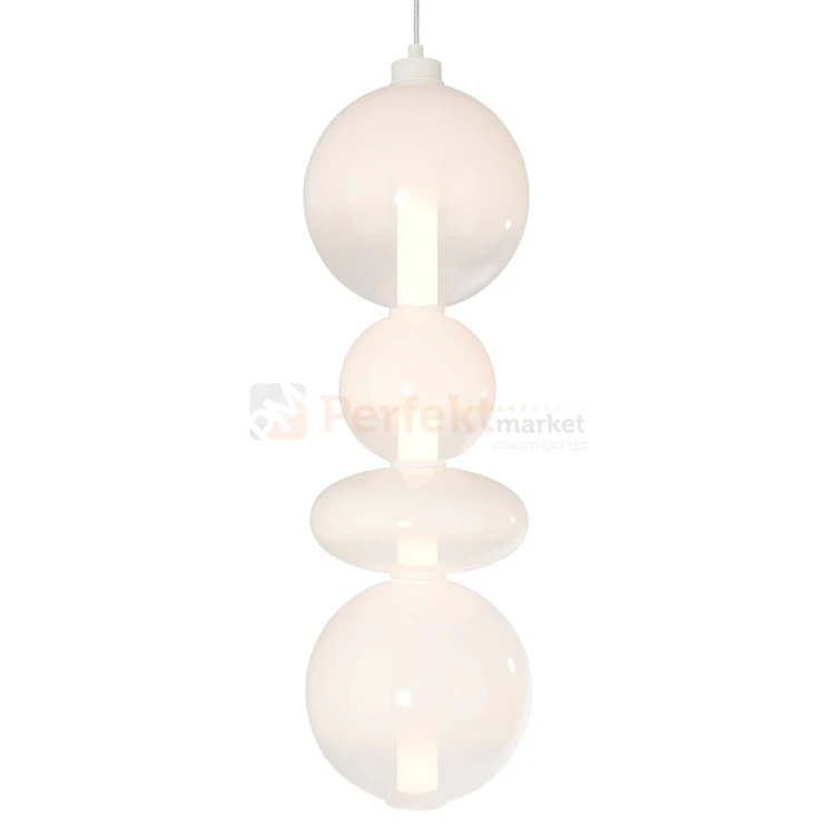 Lampa wisząca DAPHNE WHITE 36W kule szklane mleczne Milagro ML0863 perfektmarket 1.webp