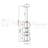 Lampa wisząca DAPHNE WHITE 36W kule szklane mleczne Milagro ML0863 perfektmarket 3.webp