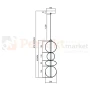 Lampa wisząca DAPHNE WHITE 36W kule szklane mleczne Milagro ML0863 perfektmarket 3.webp