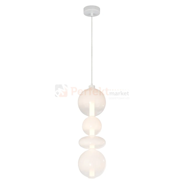 Lampa wisząca DAPHNE WHITE 36W kule szklane mleczne Milagro ML0863 perfektmarket.webp