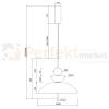 Lampa wisząca designerska Maytoni Bangkok szkło dymione MOD185PL-L11B3K3 wymiary perfektmarket.webp