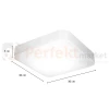 Plafon LED HOLLYWOOD lampa sufitowa 30cm biała 4000K wymiary perfektmarket.webp