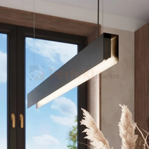 Lampa wisząca SPARK czarna czarna 100 cm listwa belka Sollux SL.1395 aranż 2 perfektmarket.webp