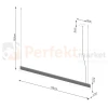 Lampa wisząca LED nowoczesna FARGE biała LED 3000K TH.294 wymiary perfektmarket.webp