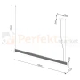 Lampa wisząca LED nowoczesna FARGE biała LED 3000K TH.294 wymiary perfektmarket.webp