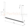 Lampa wisząca LED nowoczesna FARGE czarna LED THORO wymiary perfektmarket.webp