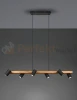 Lampa wisząca TRIO MARLEY na listwie drewno 6xGU10 czarne reflektorki 5 perfektmarket.webp