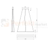 Lampa wisząca LED drewno belka TRIO BRAD 27W 3000K dimm wymiary perfektmarket.webp