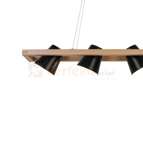 Lampa wisząca ELTI czarna z drewnem P22077-4 Zuma Line 1 perfektmarket.webp