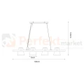 Lampa wisząca ELTI czarna z drewnem P22077-4 Zuma Line perfektmarket.webp