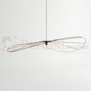 Lampa wisząca ESKOLA 110 Thoro kapelusz czarna 110 cm