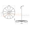 lampa wisząca kapelusz eskola 110 czarna THORO TH.011CZ wymiary 2 perfektmarket.webp