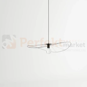 Lampa wisząca ESKOLA 70 Thoro czarny kapelusz 70 cm