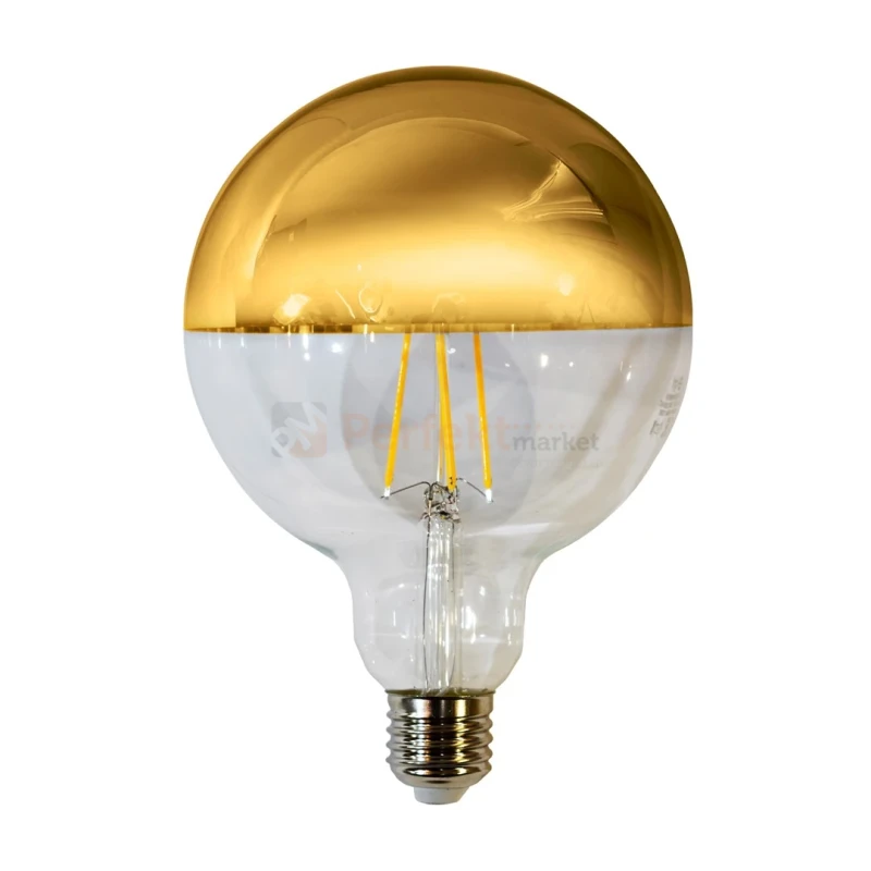 Żarówka dekoracyjna LED złota 7W G125 E27 GOLD EKZF7812 perfektmarket.webp
