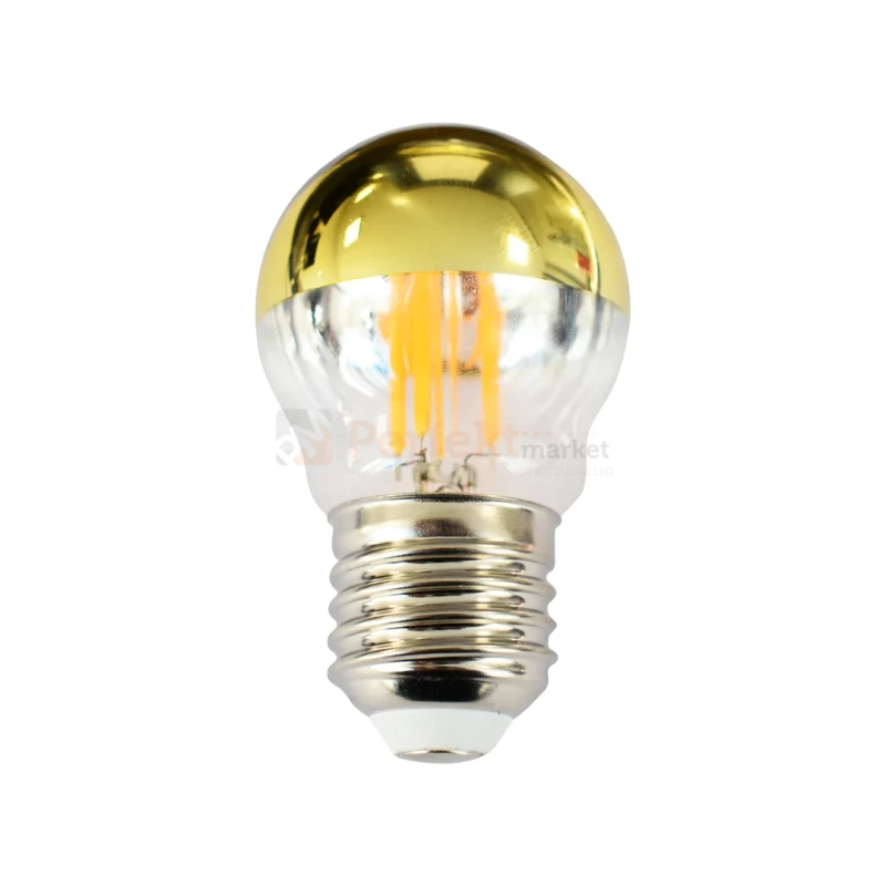 Żarówka dekoracyjna złota LED 4W G45 E27 2700K  EKZF80113 wymiary perfektmarket.webp