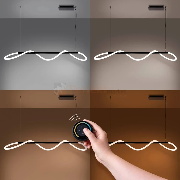 Lampa wisząca GALAKSE 148 czarna LED 2700-6500K pilot ściemnialna 1 perfektmarket.webp