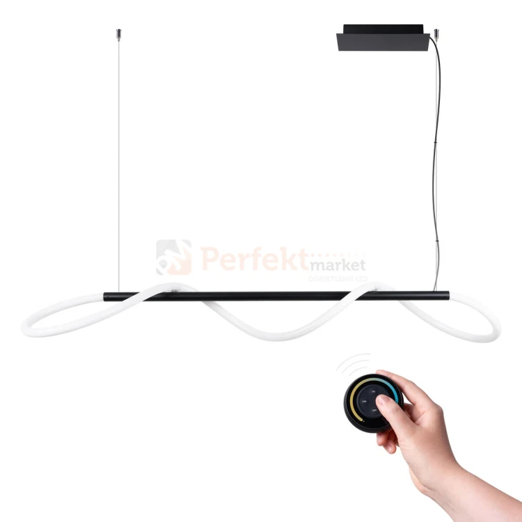 Lampa wisząca GALAKSE 148 czarna LED 2700-6500K pilot ściemnialna 2 perfektmarket.webp