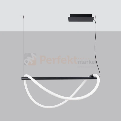 Lampa wisząca GALAKSE 84 czarna LED 2700-6500K pilot ściemnialna TH.279 THORO perfektmarket.webp