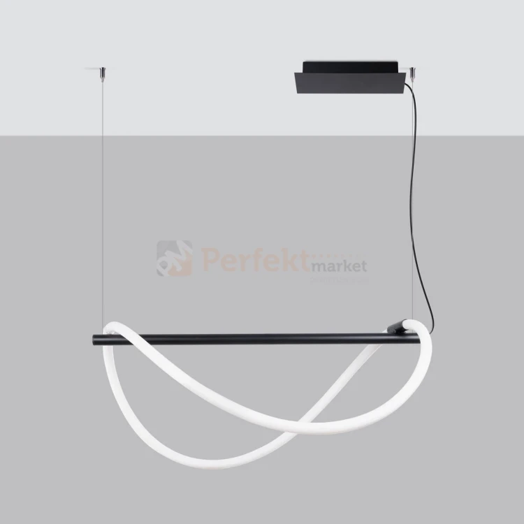Lampa wisząca GALAKSE 84 czarna LED 2700-6500K pilot ściemnialna TH.279 THORO perfektmarket.webp