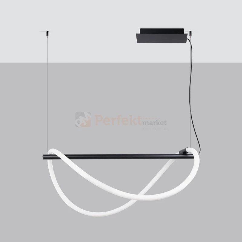 Lampa wisząca GALAKSE 84 czarna LED 2700-6500K pilot ściemnialna TH.279 THORO EL perfektmarket.webp