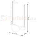 Lampa wisząca GALAKSE 84 czarna LED 2700-6500K pilot ściemnialna TH.279 THORO wymiary perfektmarket.webp
