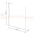 Lampa wisząca LED Gren liniowa delikatna 120 cm 3000K TH.277 Thoro wymiary perfektmarket.webp