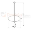Lampa wisząca HOLAR 1 czarna koło ring TH.016CZ wymiary Thoro perfektmarket.webp