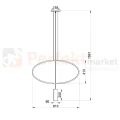 Lampa wisząca HOLAR 1 czarna koło ring TH.016CZ wymiary Thoro perfektmarket.webp