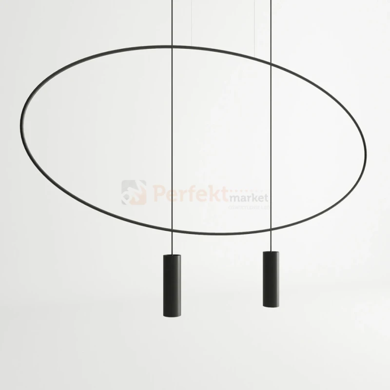Lampa wisząca HOLAR 2 czarna koło ring TH.017CZ Thoro montaż perfektmarket.webp