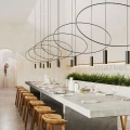 Lampa wisząca HOLAR 2 czarna koło ring TH.017CZ Thoro aranżacja 1 perfektmarket.webp