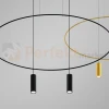 Lampa wisząca HOLAR 2 czarna koło ring TH.017CZ Thoro aranżacja perfektmarket.webp
