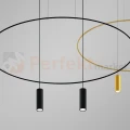 Lampa wisząca HOLAR 2 czarna koło ring TH.017CZ Thoro aranżacja perfektmarket.webp