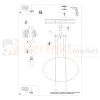 Lampa wisząca HOLAR 2 czarna koło ring TH.017CZ Thoro montaż perfektmarket.webp