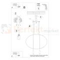 Lampa wisząca HOLAR 2 czarna koło ring TH.017CZ Thoro montaż perfektmarket.webp