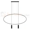 Lampa wisząca HOLAR 2 czarna koło ring TH.017CZ Thoro perfektmarket.webp