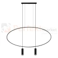 Lampa wisząca HOLAR 2 czarna koło ring TH.017CZ Thoro perfektmarket.webp